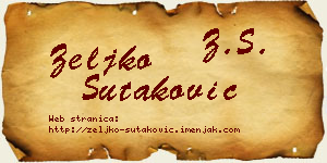 Željko Šutaković vizit kartica